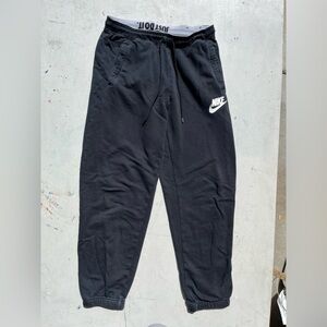 Men's Nike Joggers Black Solid M Stretch Activewear Gym Run Sports Tapered City